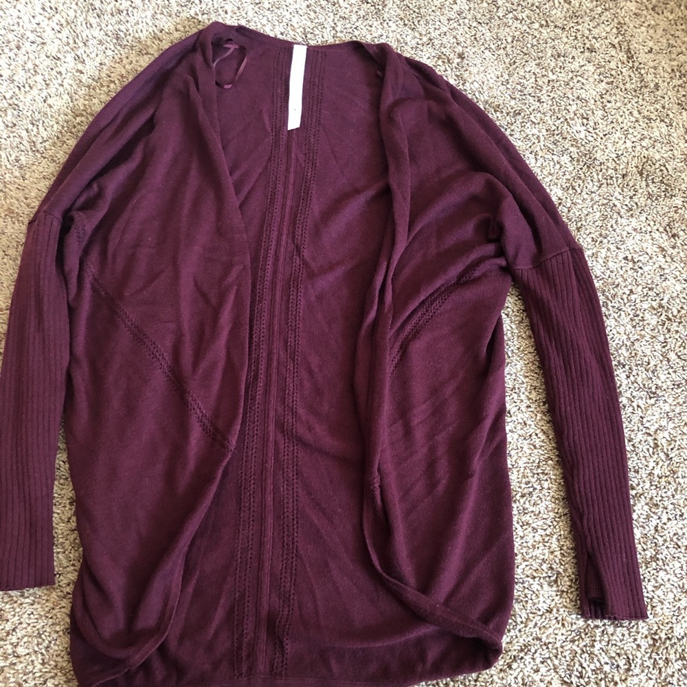Maroon lululemon cardigan